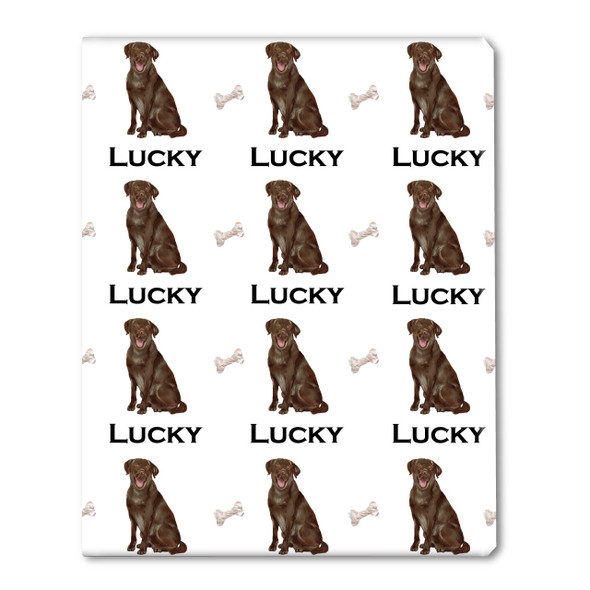 Watercolor Chocolate Lab Personalized Gift Wrap Watercolor Chocolate Lab Personalized Gift Wrap