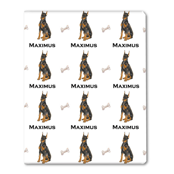 Watercolor Doberman Personalized Gift Wrap Watercolor Doberman Personalized Gift Wrap