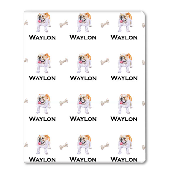Watercolor English Bulldog Personalized Gift Wrap Watercolor English Bulldog Personalized Gift Wrap
