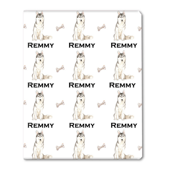 Watercolor Husky Personalized Gift Wrap Watercolor Husky Personalized Gift Wrap
