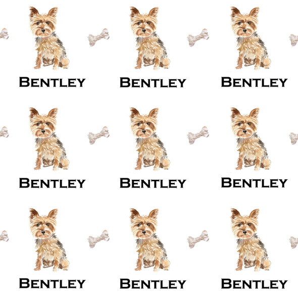 Watercolor Yorkie Personalized Gift Wrap Watercolor Yorkie Personalized Gift Wrap