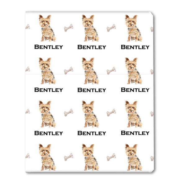 Watercolor Yorkie Personalized Gift Wrap Watercolor Yorkie Personalized Gift Wrap