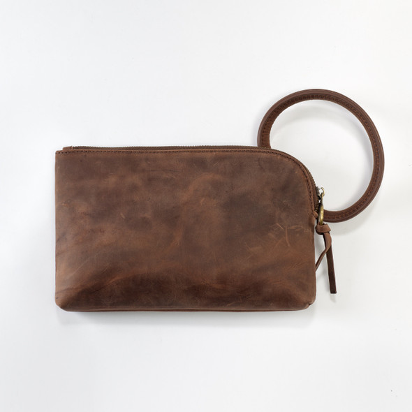 Genuine Leather Remi Wristlet- Brown Genuine Leather Remi Wristlet- Brown