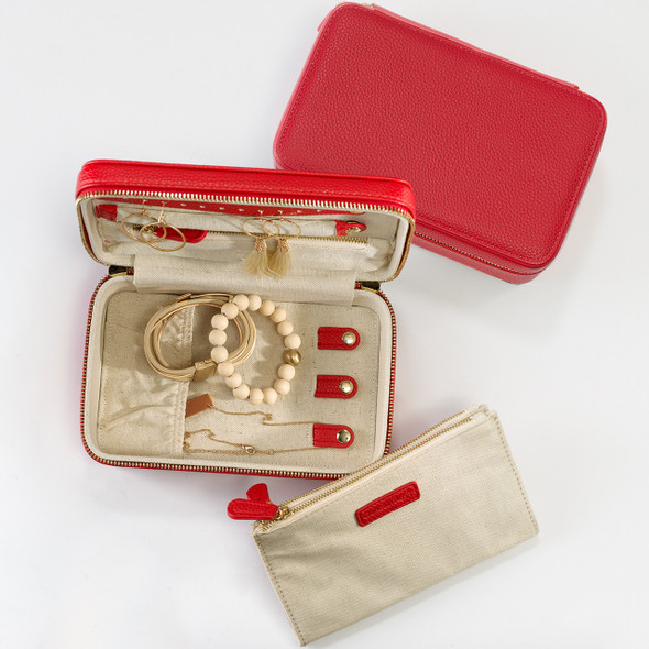 Red Rectangular Organizer - Vegan Leather Red Rectangular Organizer - Vegan Leather