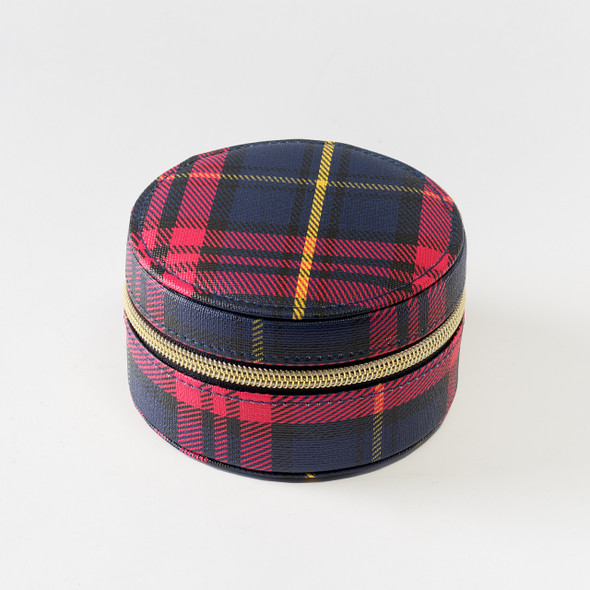 North Plaid Round Organizer - Vegan Leather North Plaid Round Organizer - Vegan Leather