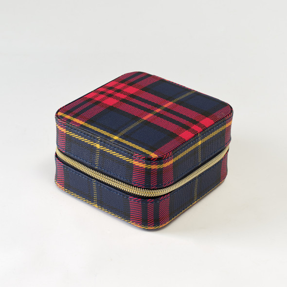 North Plaid Square Organizer - Vegan Leather