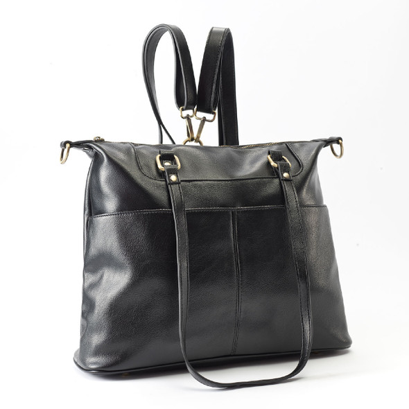 London Convertible Tote-Midnight - Vegan Leather London Convertible Tote-Midnight - Vegan Leather