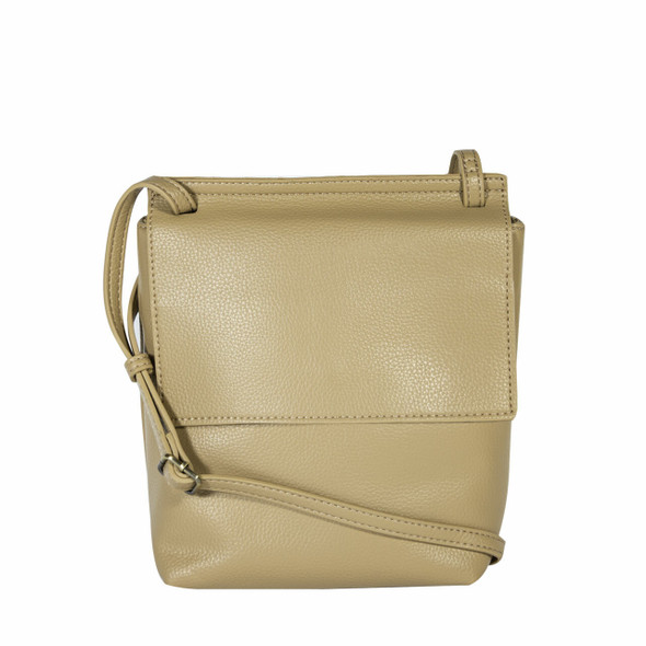 Khaki Front Flap Crossbody - Vegan Leather Khaki Front Flap Crossbody - Vegan Leather