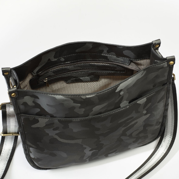 Greys Camo Lenox Saddlebag - Vegan Leather Greys Camo Lenox Saddlebag - Vegan Leather
