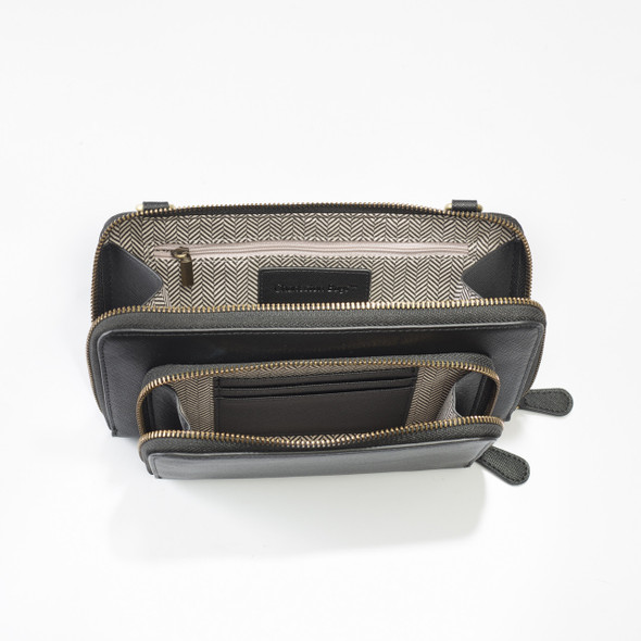 Wren Convertible Wristlet- Midnight Black - Vegan Leather Wren Convertible Wristlet- Midnight Black - Vegan Leather