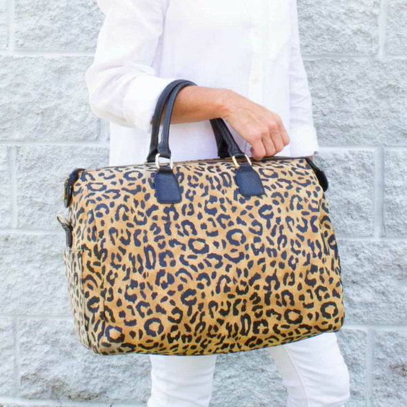 Leopard Duffie Overnighter Bag