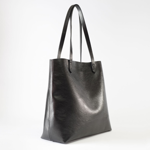 Graphite Avondale Tote - Vegan Leather - Stamped Graphite Avondale Tote - Vegan Leather - Stamped