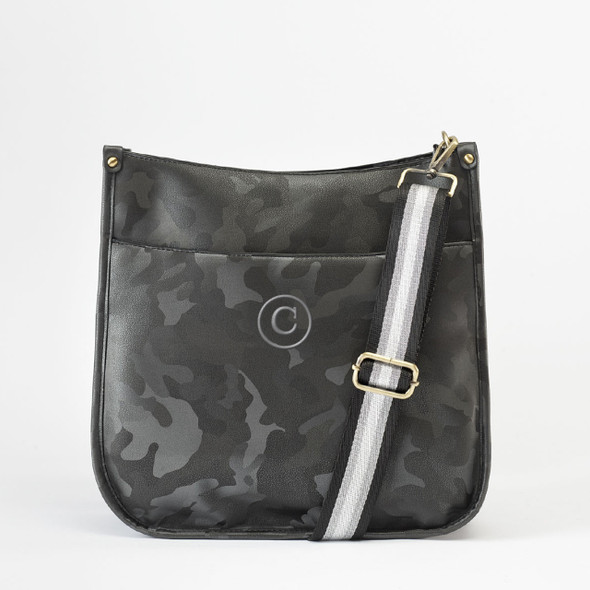 Greys Camo Lenox Saddlebag - Vegan Leather - Embroidered Greys Camo Lenox Saddlebag - Vegan Leather - Embroidered