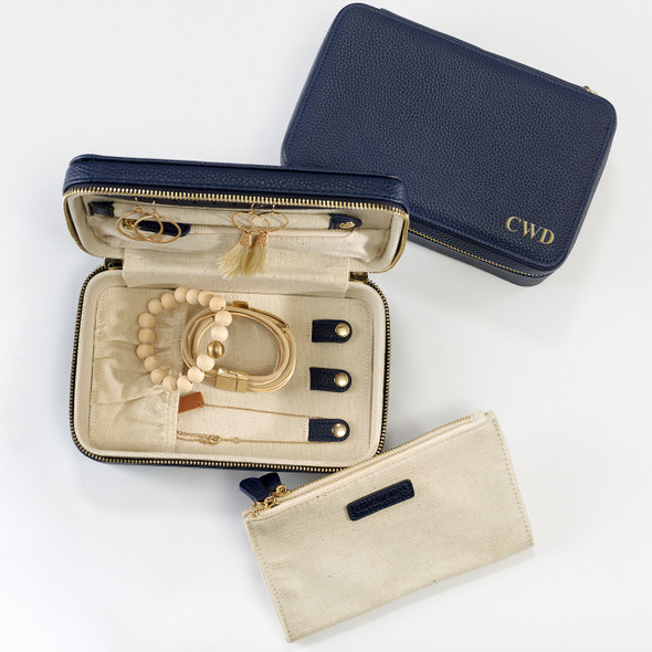 Navy Rectangular Organizer - Stamped Navy Rectangular Organizer - Stamped