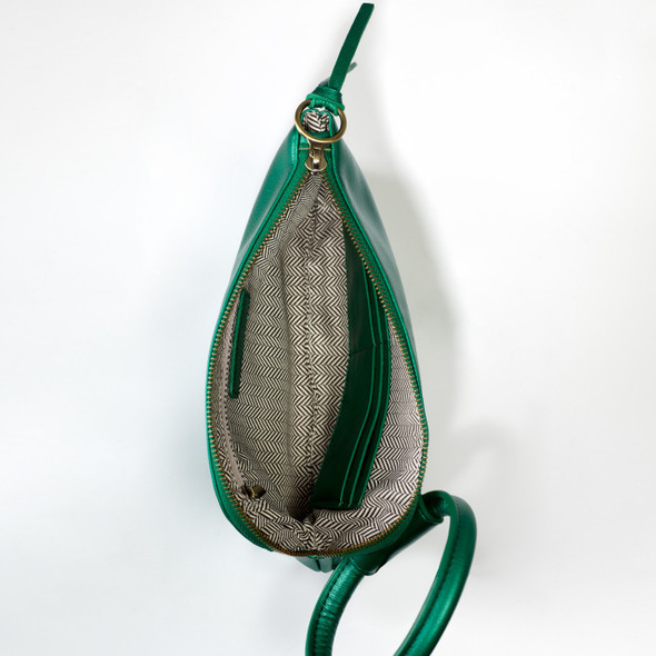 Vegan Leather Remi Wristlet-Emerald - Stamped Vegan Leather Remi Wristlet-Emerald - Stamped