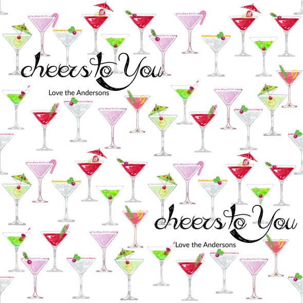 Cheers To You Personalized Gift Wrap Cheers To You Personalized Gift Wrap