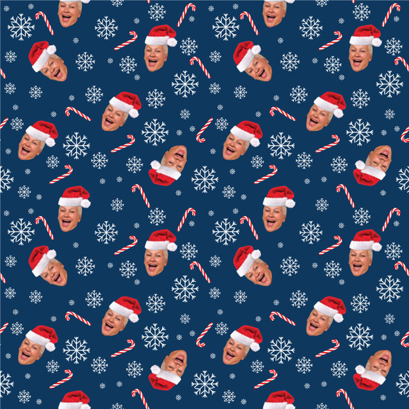 Santa Hats Photo Personalized Gift Wrap Santa Hats Photo Personalized Gift Wrap