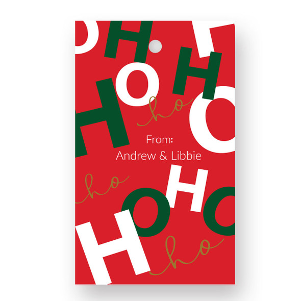 Red HoHoHo Gift Tags- Set of 41 - Pearl Red HoHoHo Gift Tags- Set of 41 - Pearl