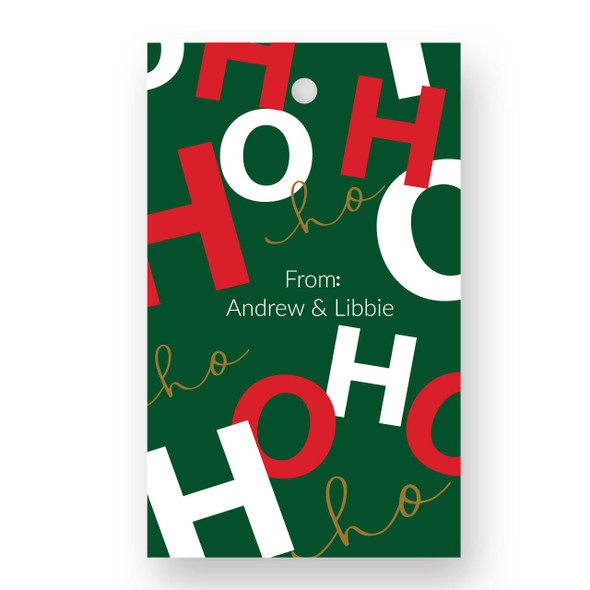 Green HoHoHo Gift Tags- Set of 41 - Pearl Green HoHoHo Gift Tags- Set of 41 - Pearl