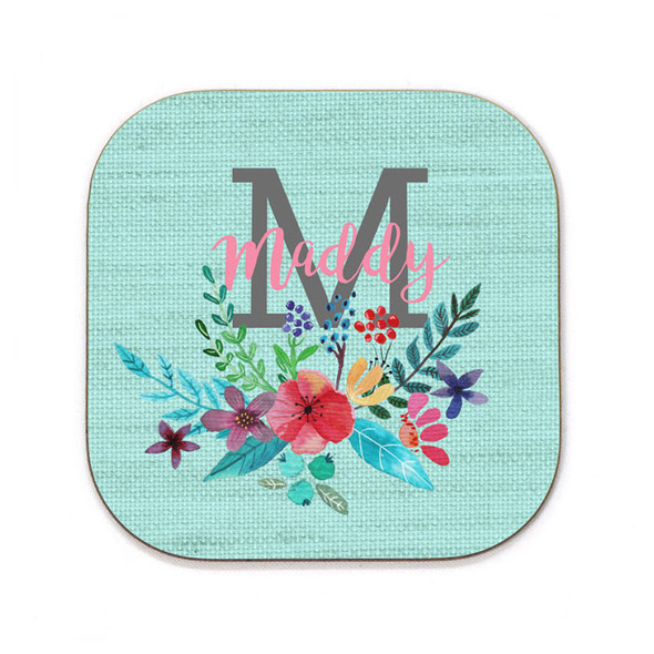 Initial Bouquet Coaster Initial Bouquet Coaster