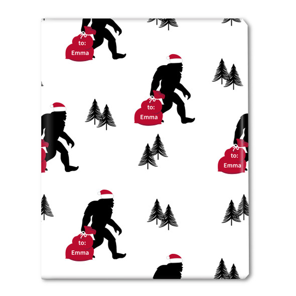 Sasquatch Santa Personalized Gift Wrap Sasquatch Santa Personalized Gift Wrap
