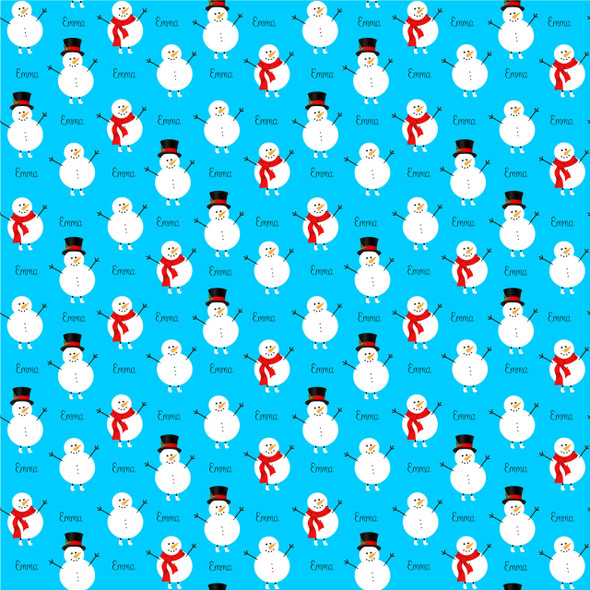 Jolly Snowmen Personalized Gift Wrap Jolly Snowmen Personalized Gift Wrap