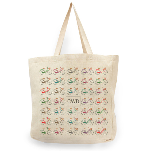Watercolor Bicycles Shopper Tote Watercolor Bicycles Shopper Tote