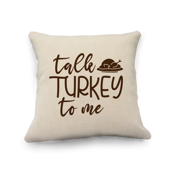 Talk Turkey To Me Natural Pillow Cover Talk Turkey To Me Natural Pillow Cover