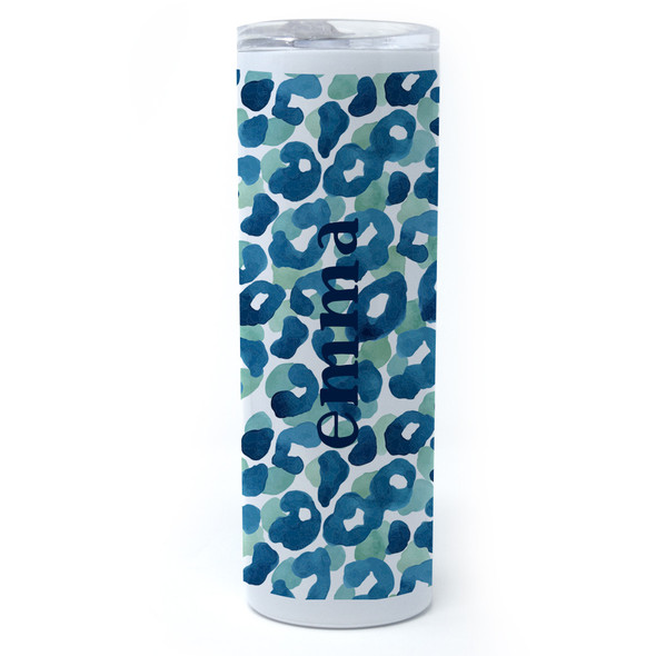 Blue Leopard Block Slim Tumbler 20 oz. Blue Leopard Block Slim Tumbler 20 oz.