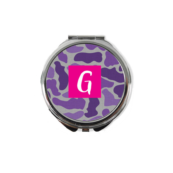 Purple Textured Camo Compact Mirror Purple Textured Camo Compact Mirror