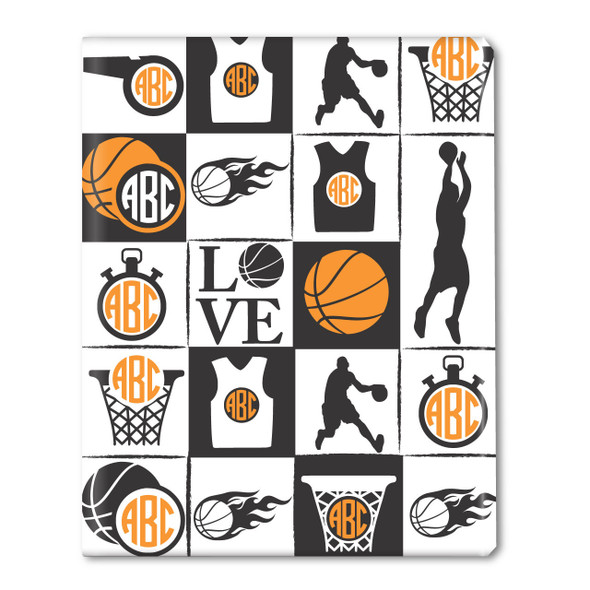 Basketball Monogram Gift Wrap Basketball Monogram Gift Wrap