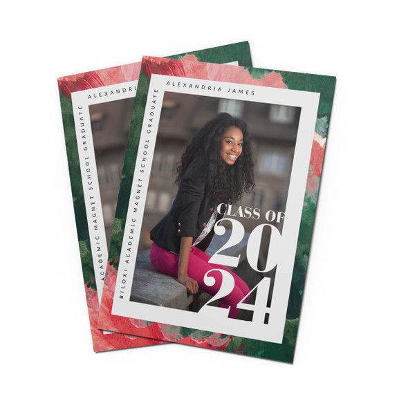 Graduate Framed Photo Announcement- Painterly Graduate Framed Photo Announcement- Painterly