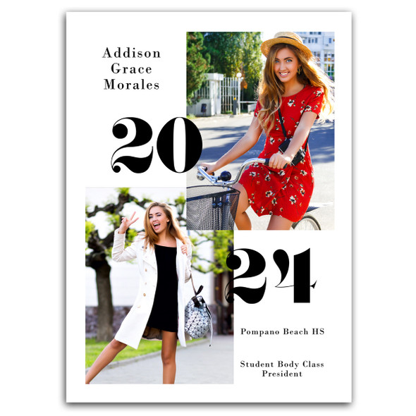 Bold Year Double Photo Announcement Bold Year Double Photo Announcement