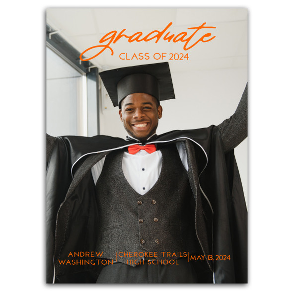 Photo Scripted Graduate Announcement-Top Photo Scripted Graduate Announcement-Top