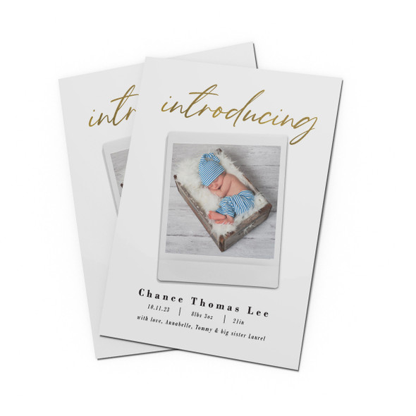 Introducing Scripted Photo Birth Announcement Introducing Scripted Photo Birth Announcement