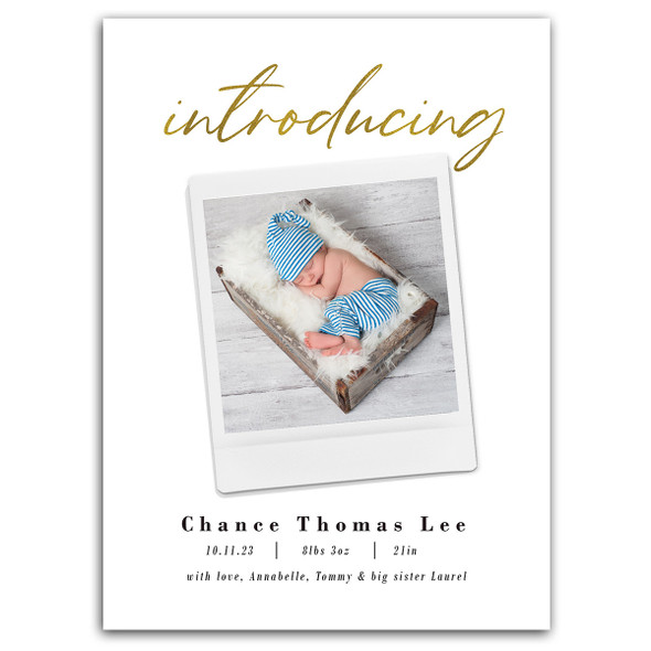Introducing Scripted Photo Birth Announcement Introducing Scripted Photo Birth Announcement