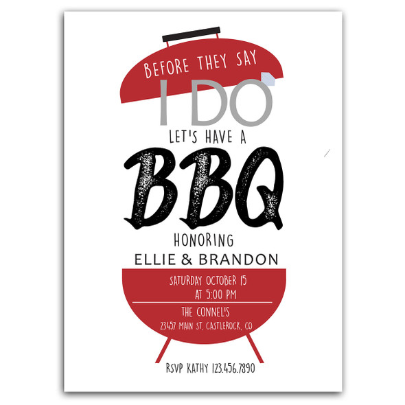I Do BBQ Shower Invitation I Do BBQ Shower Invitation