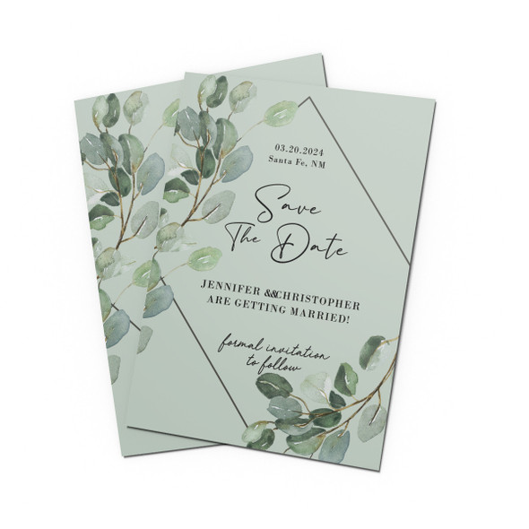 Everly Blue Leaves Bridal Shower Invitation