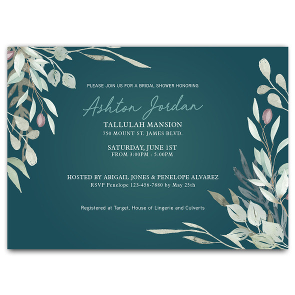 Autumn Foliage Bridal Shower Invitation