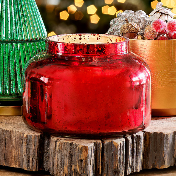 Cranberry Kisses Red Mercury Glass Candle Cranberry Kisses Red Mercury Glass Candle