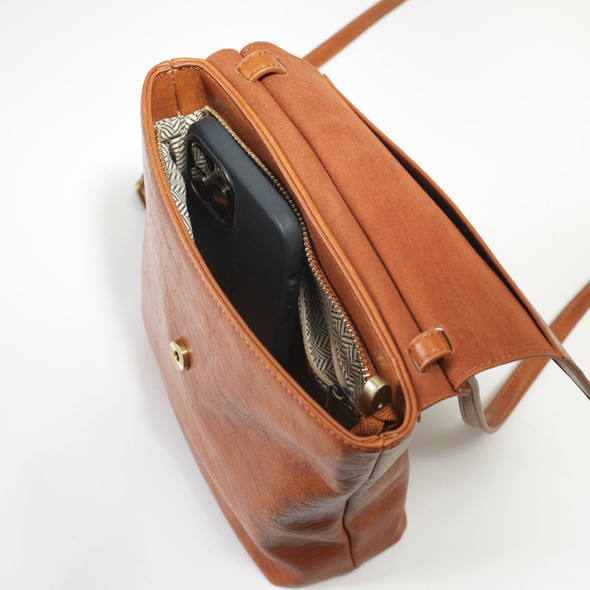 Saddle Front Flap Crossbody - Vegan Leather Saddle Front Flap Crossbody - Vegan Leather