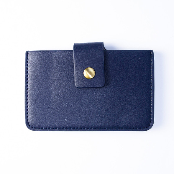 Navy Card Wallet - Vegan Leather Navy Card Wallet - Vegan Leather