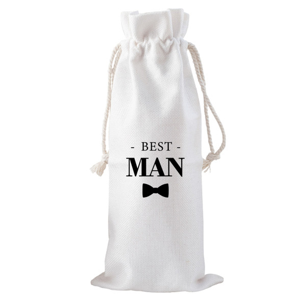 Best Man Drawstring Bottle Tote Best Man Drawstring Bottle Tote