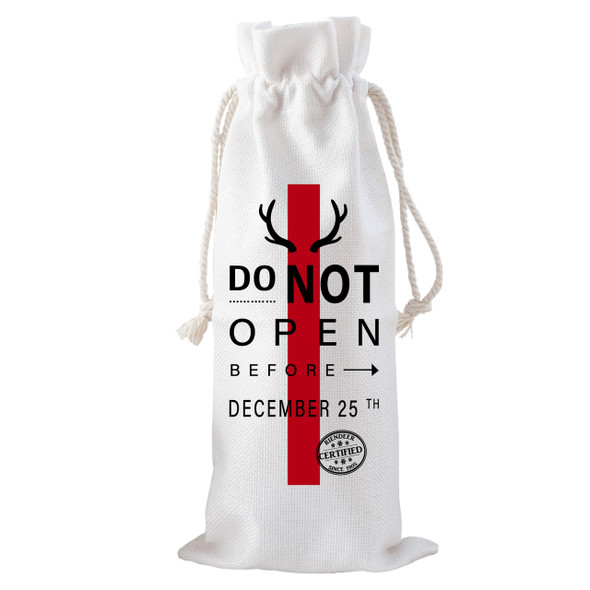 Do Not Open Drawstring Bottle Tote Do Not Open Drawstring Bottle Tote