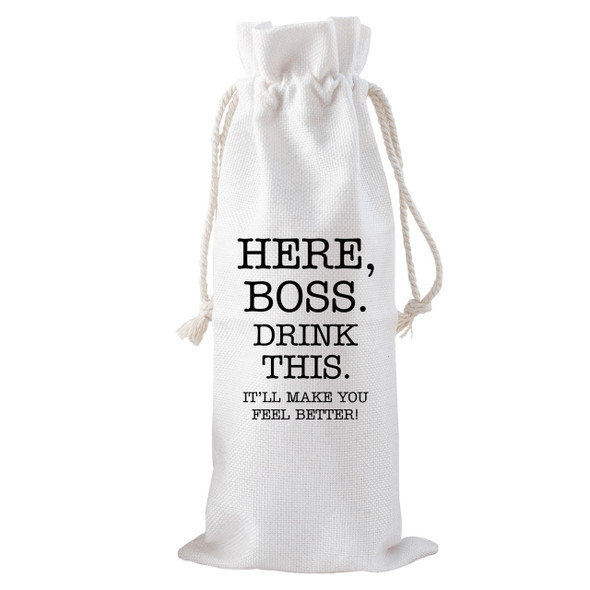 Here Boss Drawstring Bottle Tote Here Boss Drawstring Bottle Tote