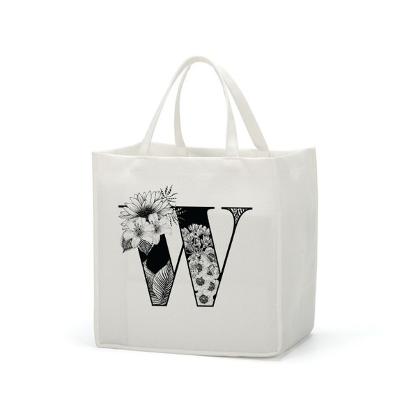 Botanical Letter Small Gift Tote Botanical Letter Small Gift Tote