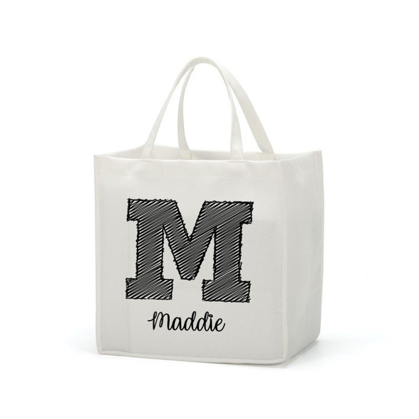Sketched Letter Small Gift Tote Sketched Letter Small Gift Tote