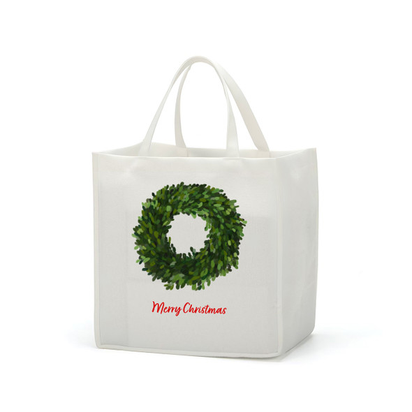 Boxwood Wreath Small Gift Tote Boxwood Wreath Small Gift Tote