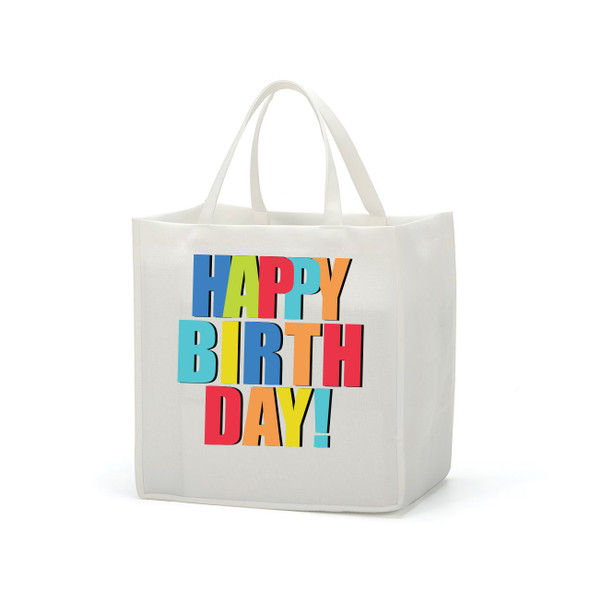Bold Happy Birthday Small Gift Tote Bold Happy Birthday Small Gift Tote