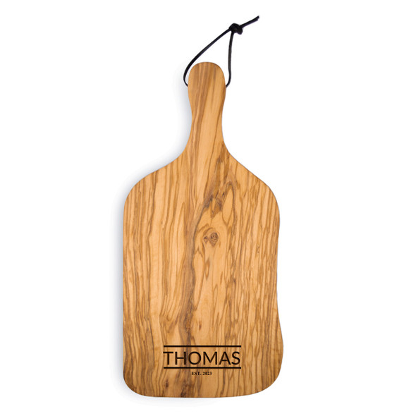 Olive Wood Paddle Board- Engraved Latolines Olive Wood Paddle Board- Engraved Latolines